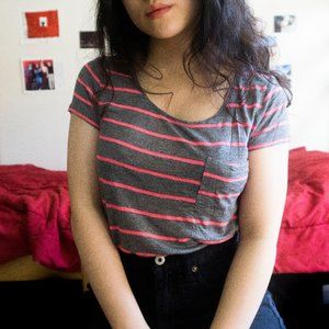 DIVIDED Striped T-shirt